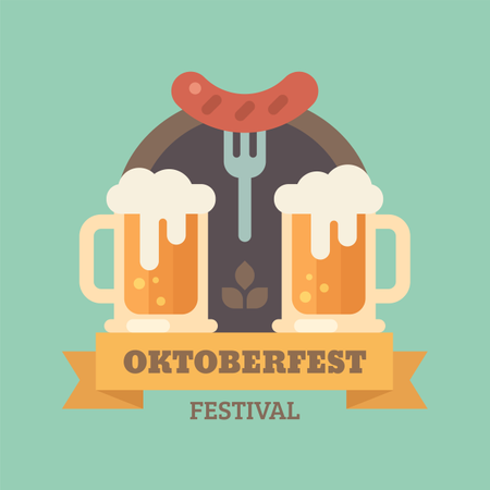 Festival de Cerveja Oktoberfest  Ilustração