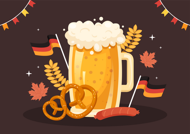 Festival de Cerveja Oktoberfest  Ilustração