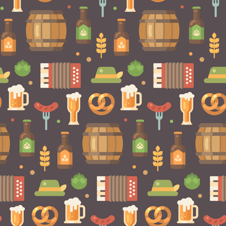 Oktoberfest pattern  Illustration