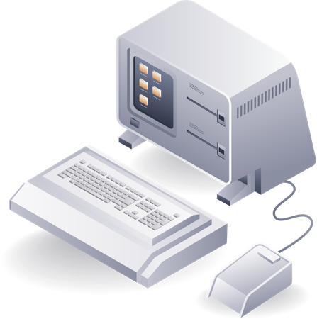 Old Computer  Illustration