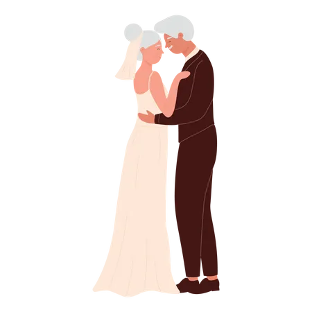 Old Couple  Illustration