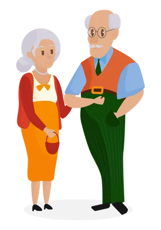 Old Couple  Illustration