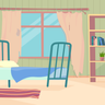 old dirty room interior illustrations free