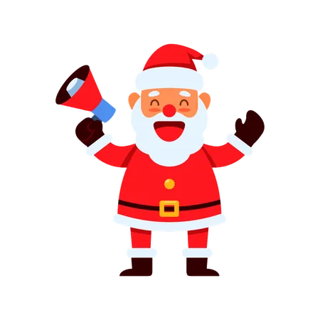 Old Happy Santa Claus Character  Illustration