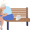 illustration for old lady