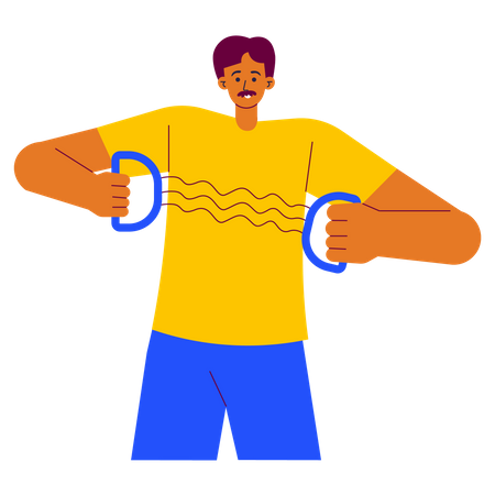 Old Man expander exercise  Illustration