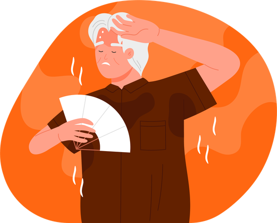 Old Man feeling headache  Illustration