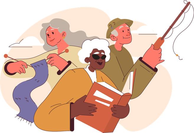 Old people  Illustration