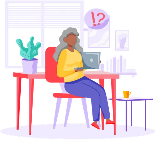 Old person learns new technologies work and communicate through gadget typing on laptop  Illustration