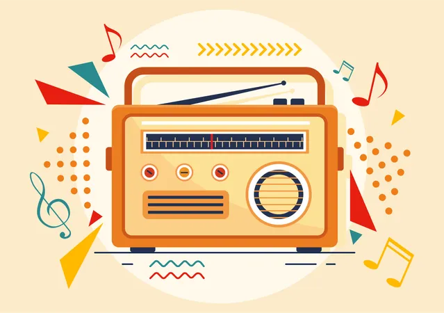 Old Radio  Illustration