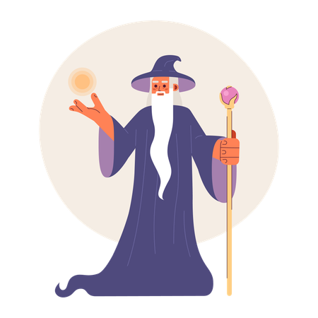 Old wizard  Illustration