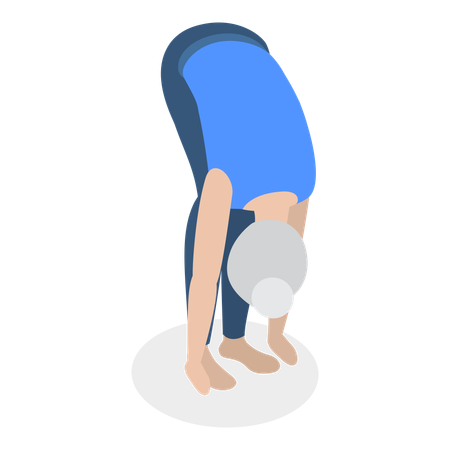 Old woman doing yoga  Illustration
