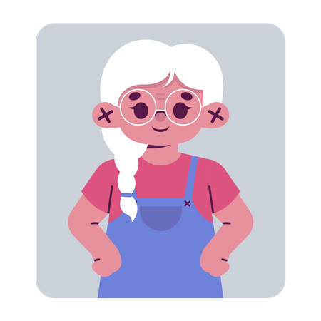 Old woman  Illustration