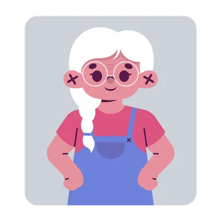 Old woman  Illustration