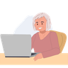 illustration for using laptop