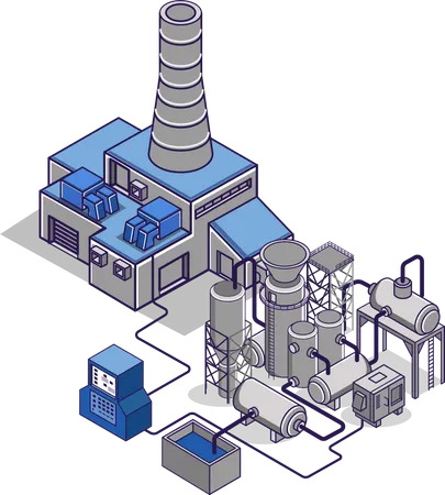 Oléoducs et gazoducs industriels  Illustration