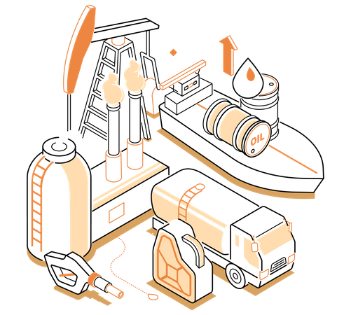 Öl Industrie  Illustration