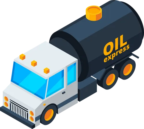 Öltransport-LKW  Illustration