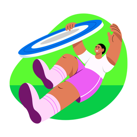 Olympic Frisbee Competition  Illustration