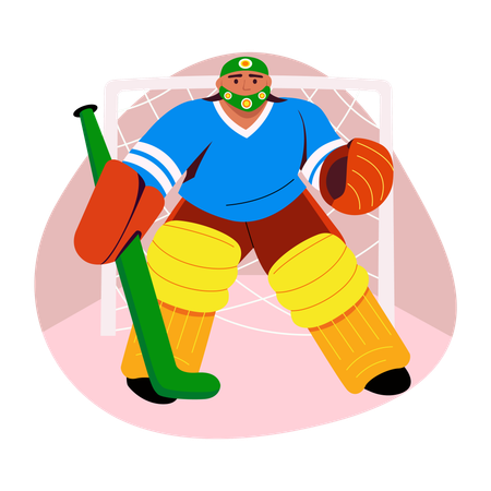 Olympic Goalie  Illustration