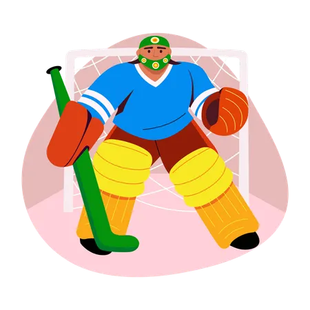 Olympic Goalie  Illustration