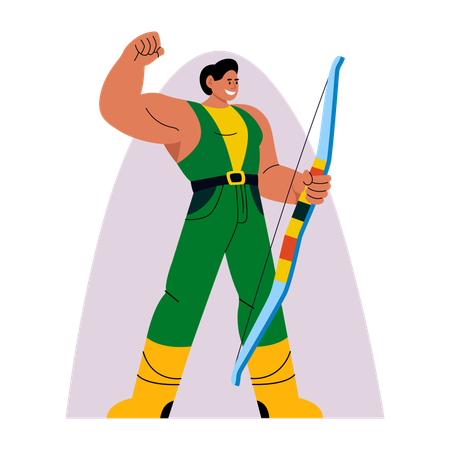 Olympic Longbowman  Illustration
