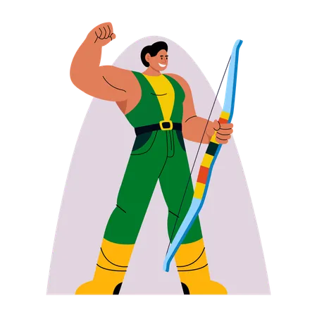 Olympic Longbowman  Illustration