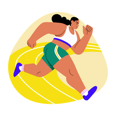 Olympic Marathon Runner  Illustration