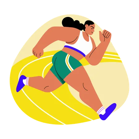 Olympic Marathon Runner  Illustration