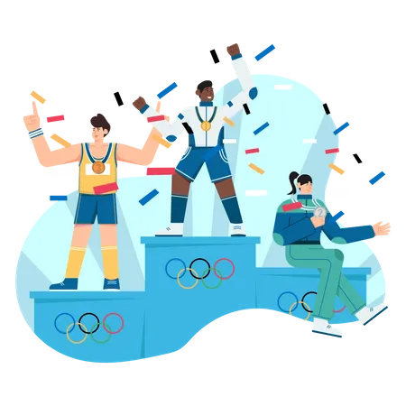Olympic Medal Winners  Illustration