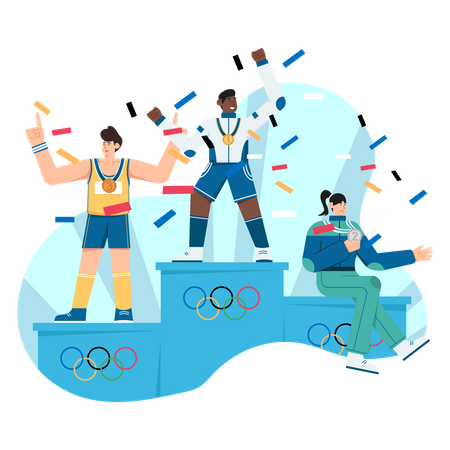 Olympic Medal Winners  Illustration