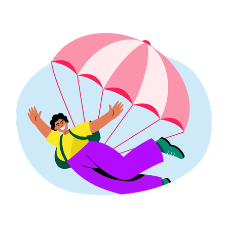 Olympic Parachuting  Illustration