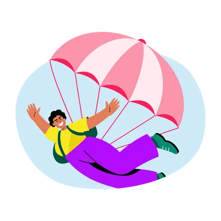 Olympic Parachuting  Illustration