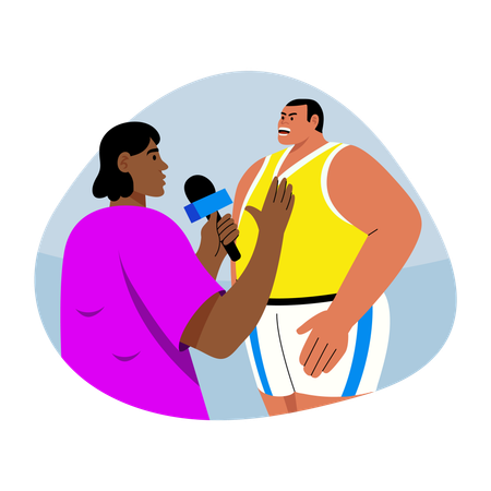 Olympic Player Interview  Illustration