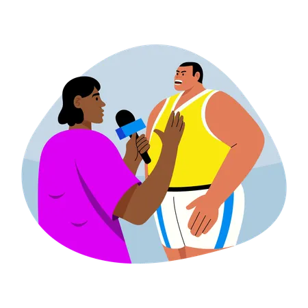 Olympic Player Interview  Illustration