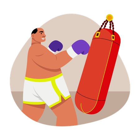 Olympic Punching Bag  Illustration
