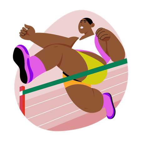Olympic Race Hurdle  Illustration