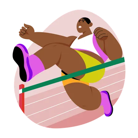Olympic Race Hurdle  Illustration