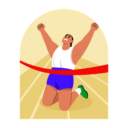 Olympic Race Winner  Illustration