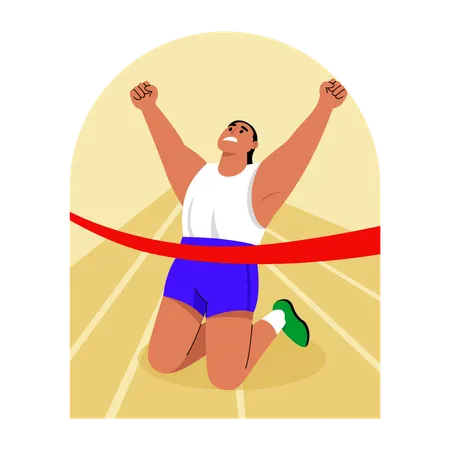 Olympic Race Winner  Illustration