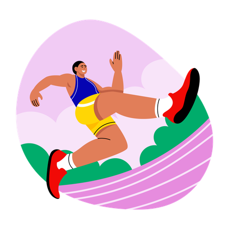 Olympic Running  Illustration