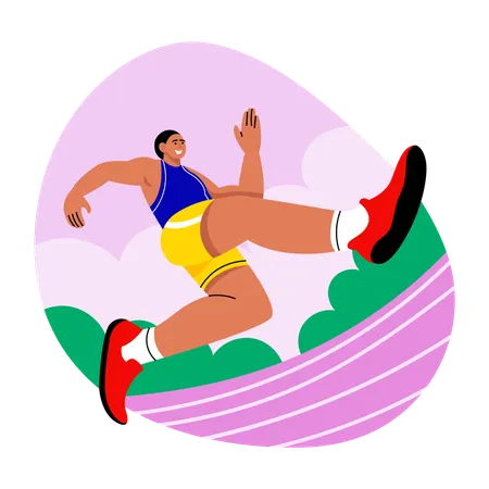 Olympic Running  Illustration