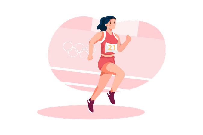 Olympic Running race  Illustration