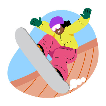 Olympic Snowboarder  Illustration