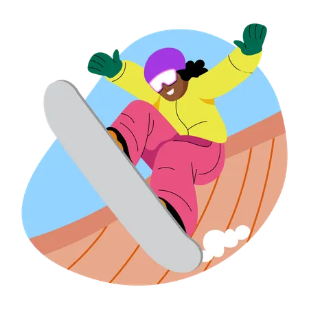 Olympic Snowboarder  Illustration
