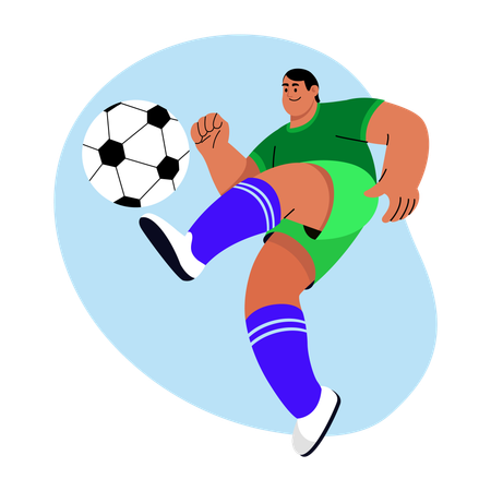 Olympic Soccer Player  Illustration