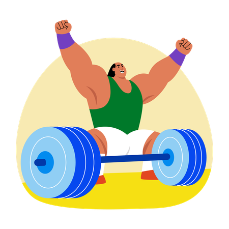 Olympic Strongman Lifting  Illustration