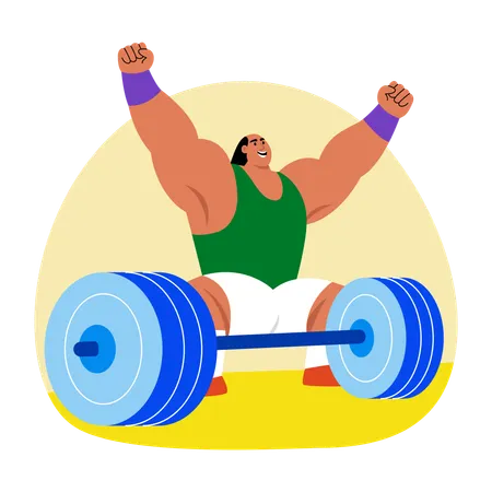 Olympic Strongman Lifting  Illustration
