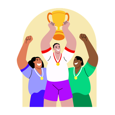 Olympic Team Victory  Illustration