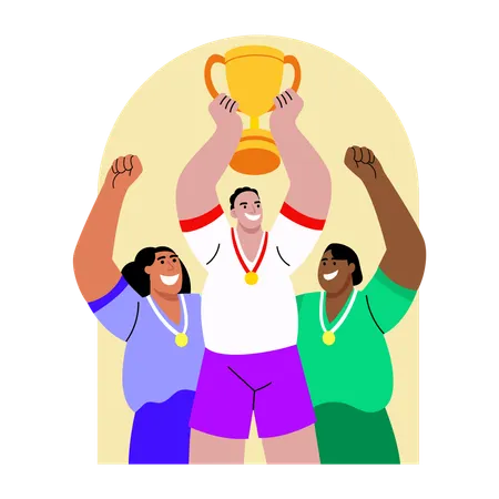 Olympic Team Victory  Illustration